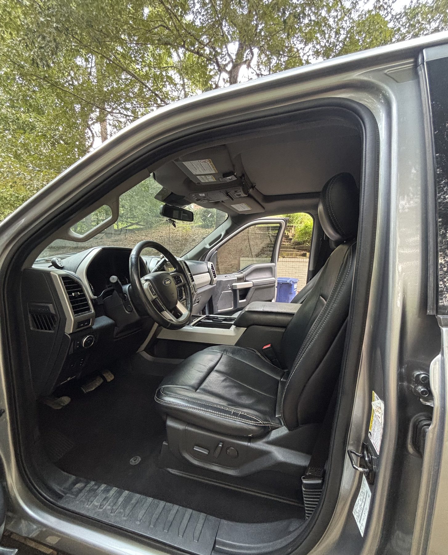 F-250 interior after